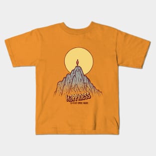 Happiness Is A Day Spent Hiking Kids T-Shirt